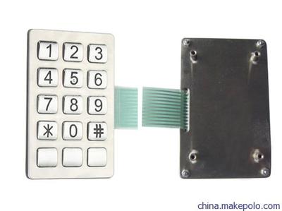 最专业的按键厂家 15位不锈钢按键智能设备专用键盘电话机按键